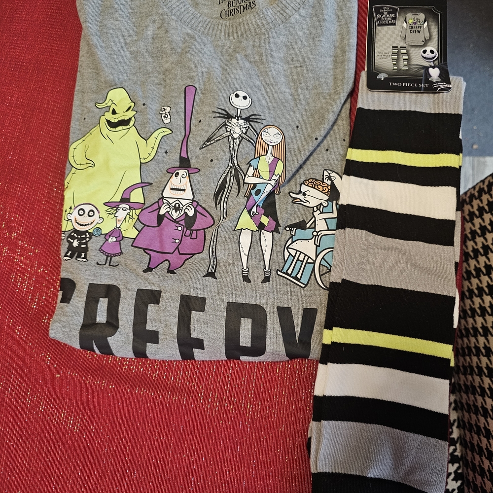 Disney Nightmare Before Christmas Gray PJ Apparel
